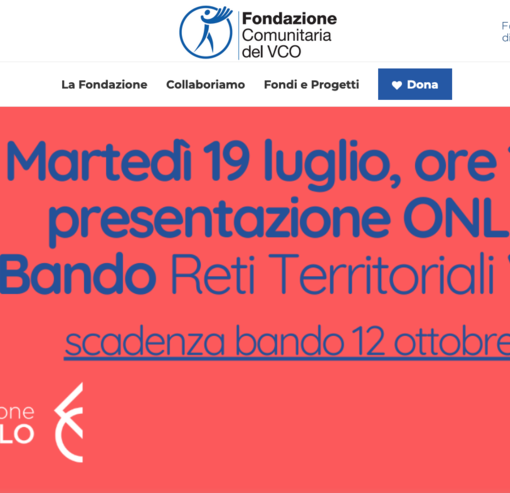 Fondazione Comunitaria, online il bando Reti territoriali contro la povertà