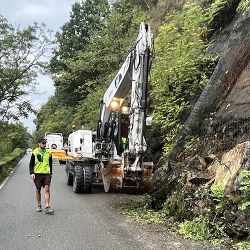 Movimento franoso sulla provinciale 46 del lago d'Orta: interruzione del traffico per tre ore. FOTO e VIDEO