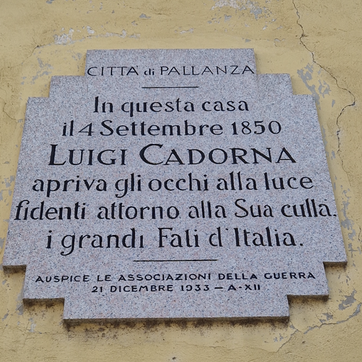 Restaurata la targa commemorativa di Luigi Cadorna