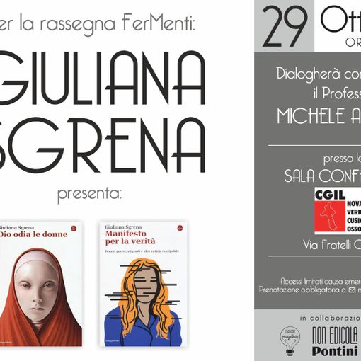 Verbania, l'incontro con Giuliana Sgrena apre la rassegna 'FerMenti'
