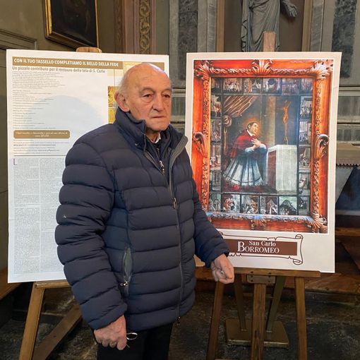 La comunità si mobilita per salvare la tela di San Carlo Borromeo