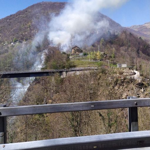 Spento l'incendio in Cannobina