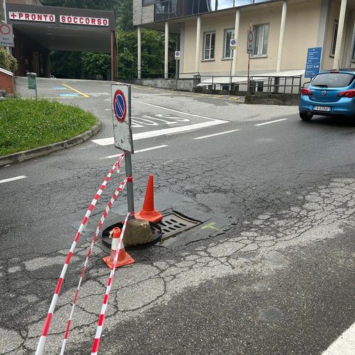 Nuovi problemi al manto stradale di Omegna