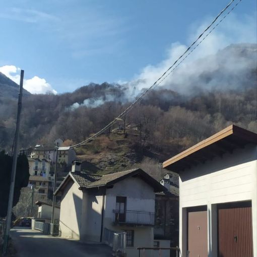 Gurro, incendio all'alpe Bacium