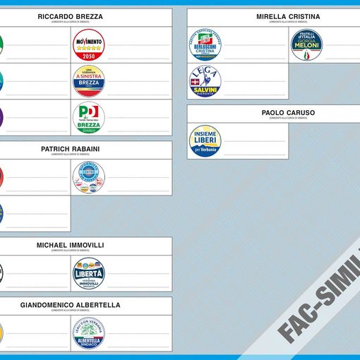 Elezioni amministrative a Verbania: ecco il fac-simile della scheda elettorale