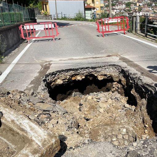 Strada interrotta a Cireggio: istituito doppio senso di marcia su via delle Quarne