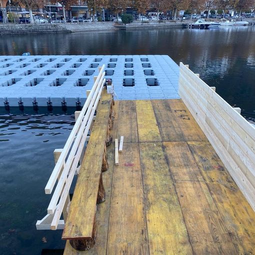 A Omegna prende forma l'attesissima pista di pattinaggio sul lago