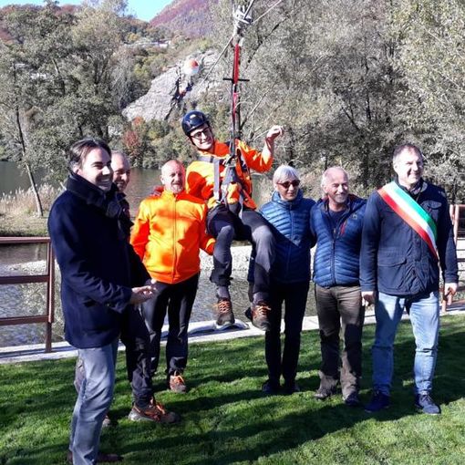 Inaugurata sabato la zip line di Omegna
