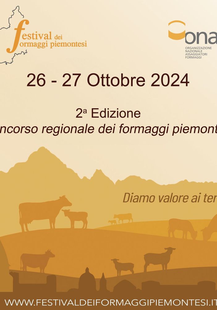 L'Onaf annuncia la seconda edizione del Festival dei Formaggi Piemontesi