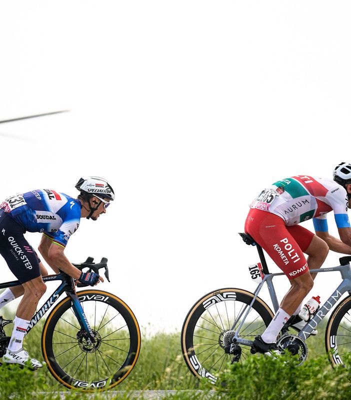 Alaphilippe e Maestri. Photo credits: LaPresse