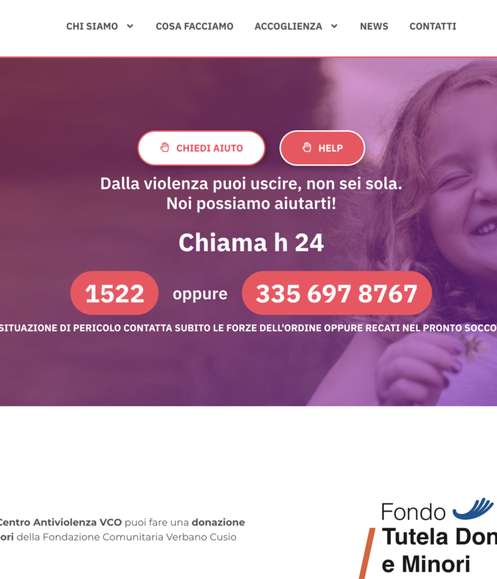 Nuovo sito web per il Centro Antiviolenza del Vco