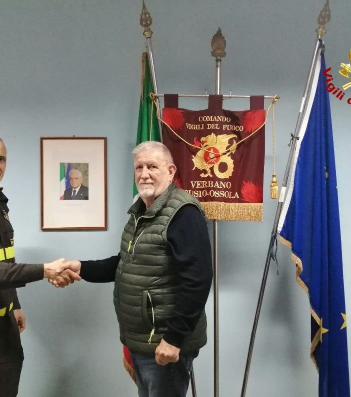 Collaborazione tra il comando dei vigili del fuoco e l'associazione nazionale sezione Verbania