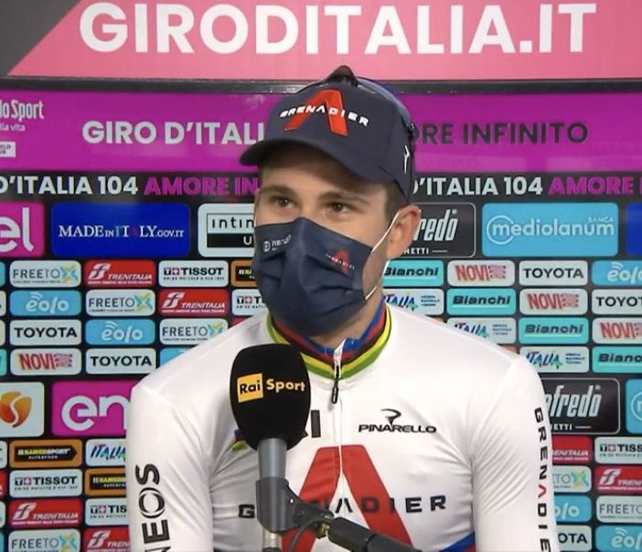 Preioni plaude alla vittoria di Filippo Ganna