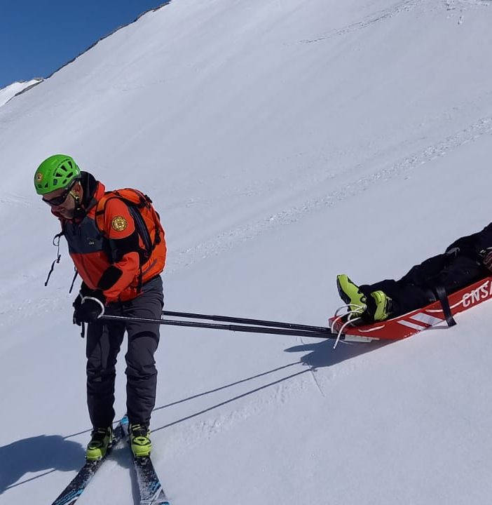 Esercitazione sulle piste di Domobianca per gli uomini del Soccorso Alpino
