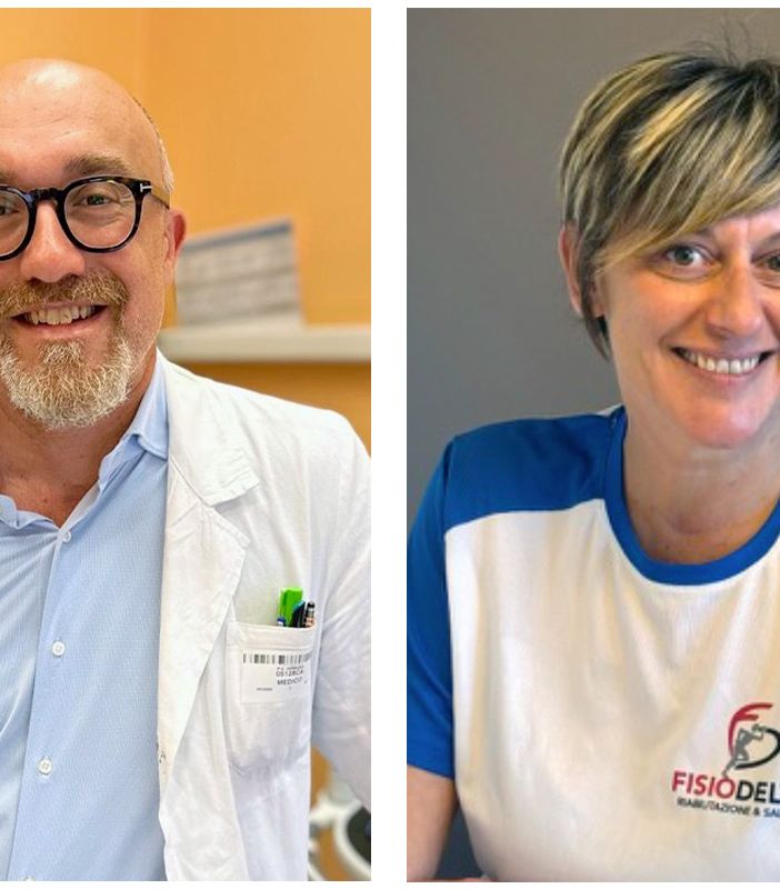 Nella foto il dott. Andrea Capuano e la fisioterapista  Cristina Santovito