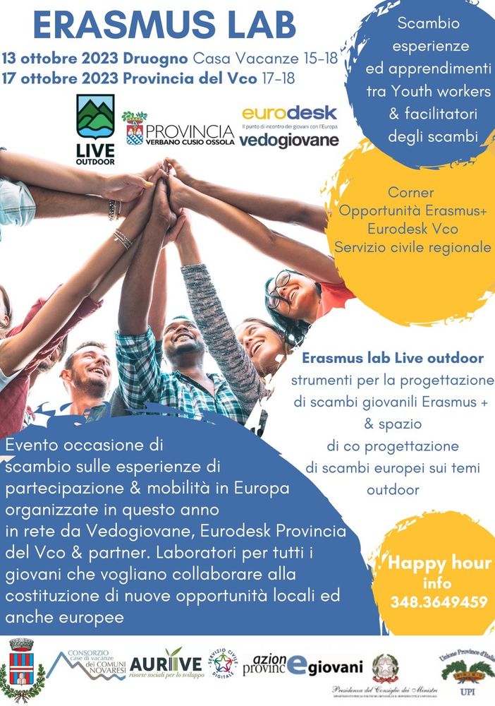 &quot;Live Outdoor&quot;, l'evento Erasmus Lab dedicato ai giovani