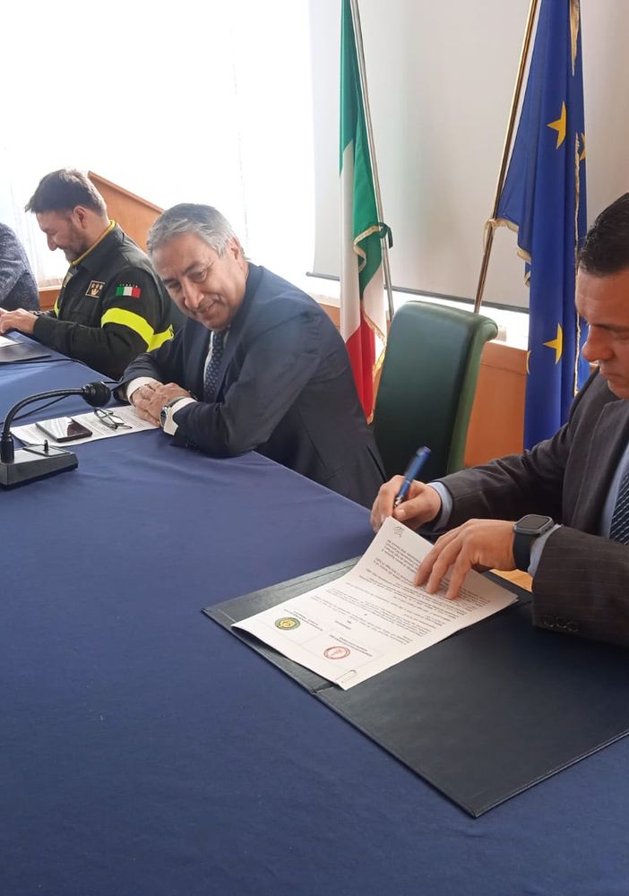 Siglato questa mattina il protocollo d'intesa per la formazione dei vigili del fuoco volontari