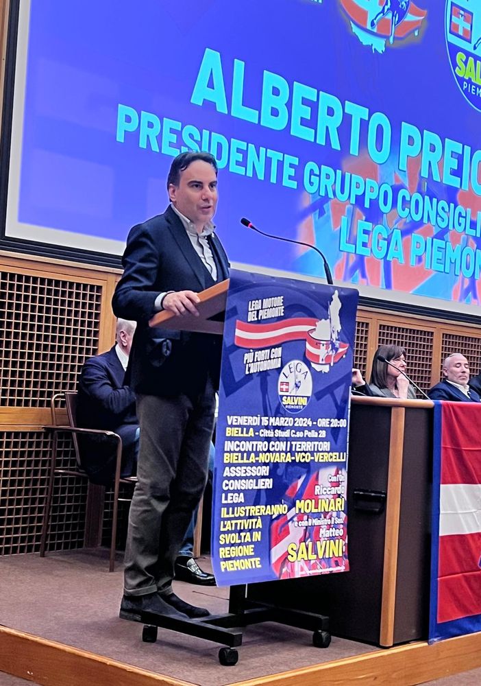 Preioni (Lega): “Incontro territori a Biella: straordinaria occasione di confronto, avanti col buon governo del Piemonte”