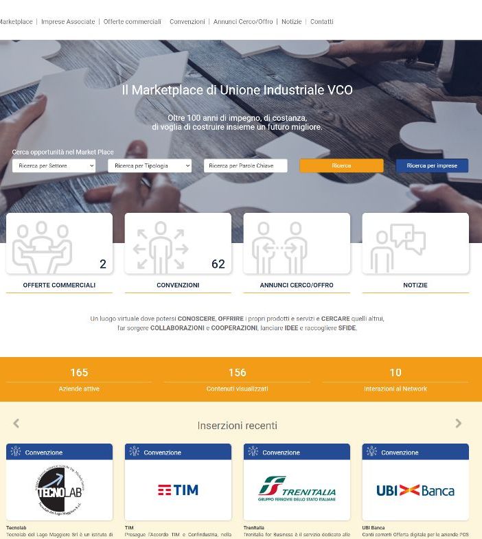 Unione Industriale del VCO, un nuovo servizio per le imprese: il Marketplace è ufficialmente online