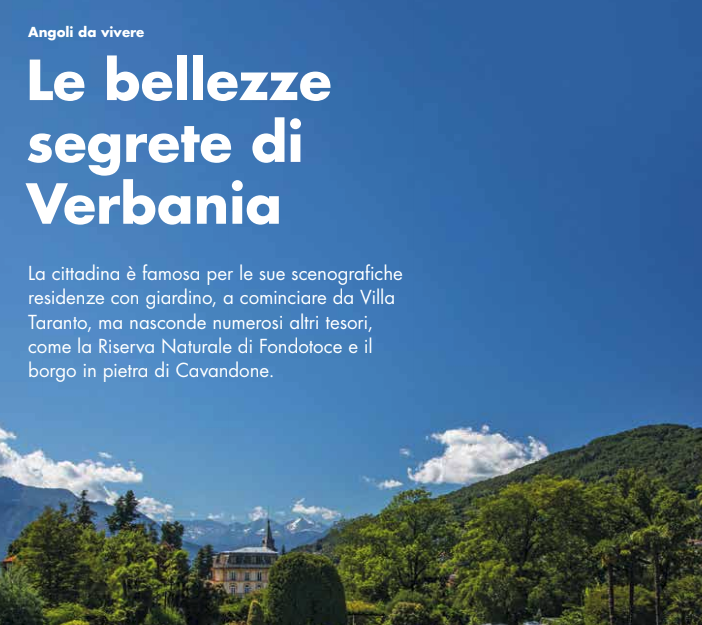 Sulla rivista dei supermercati Tigros un articolo dedicato a Verbania