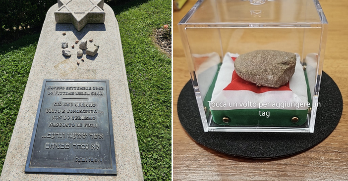 Divelta a Baveno una teca del monumento in ricordo della Shoah
