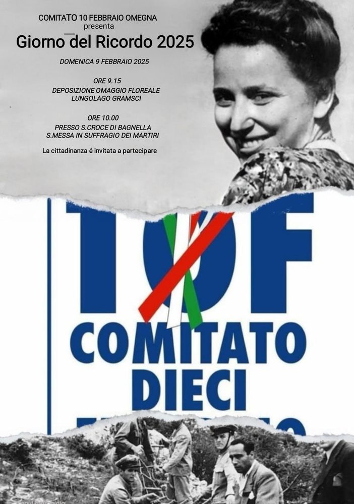 Omegna commemora il &quot;Giorno del ricordo&quot;: una momento per non dimenticare