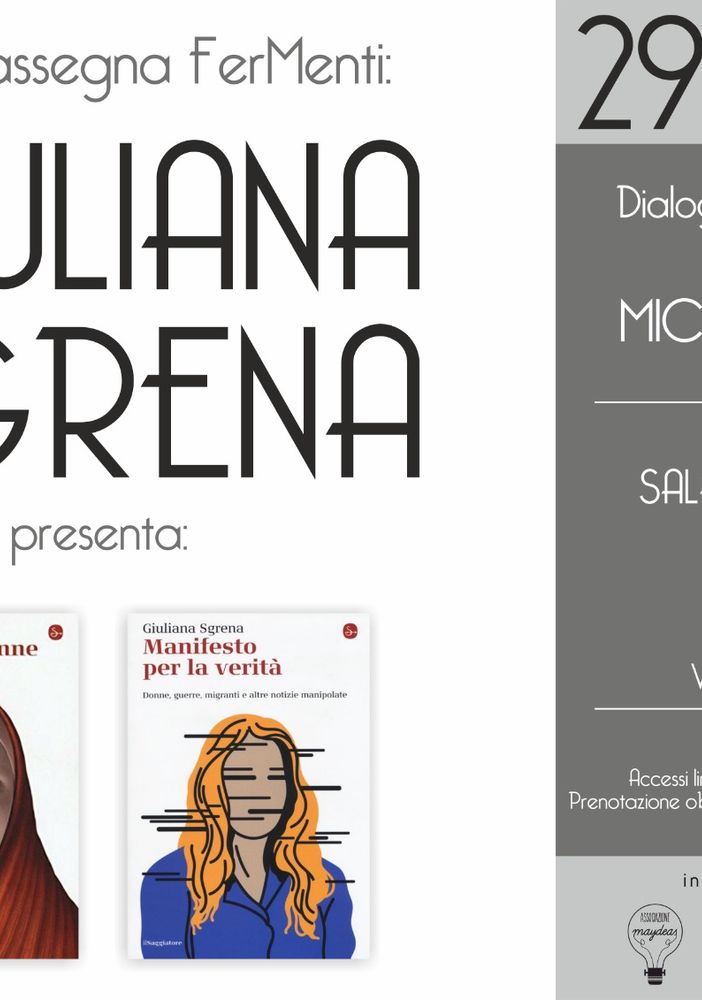 Verbania, l'incontro con Giuliana Sgrena apre la rassegna 'FerMenti'