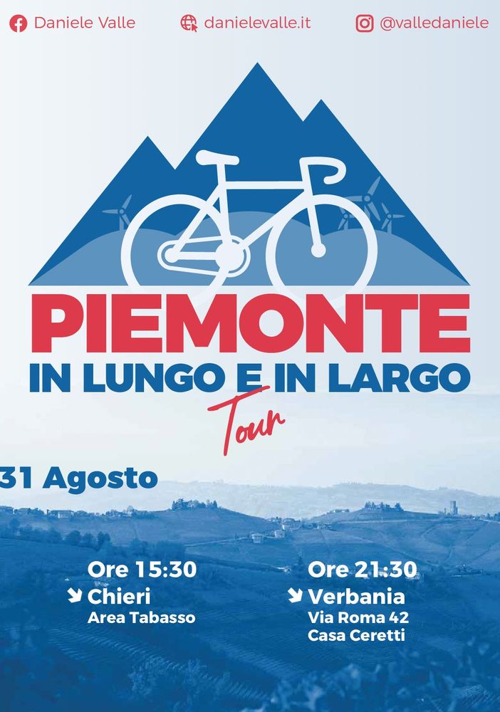 Tour di Daniele Valle: oggi l'eponente Pd a Verbania e domani a Omegna