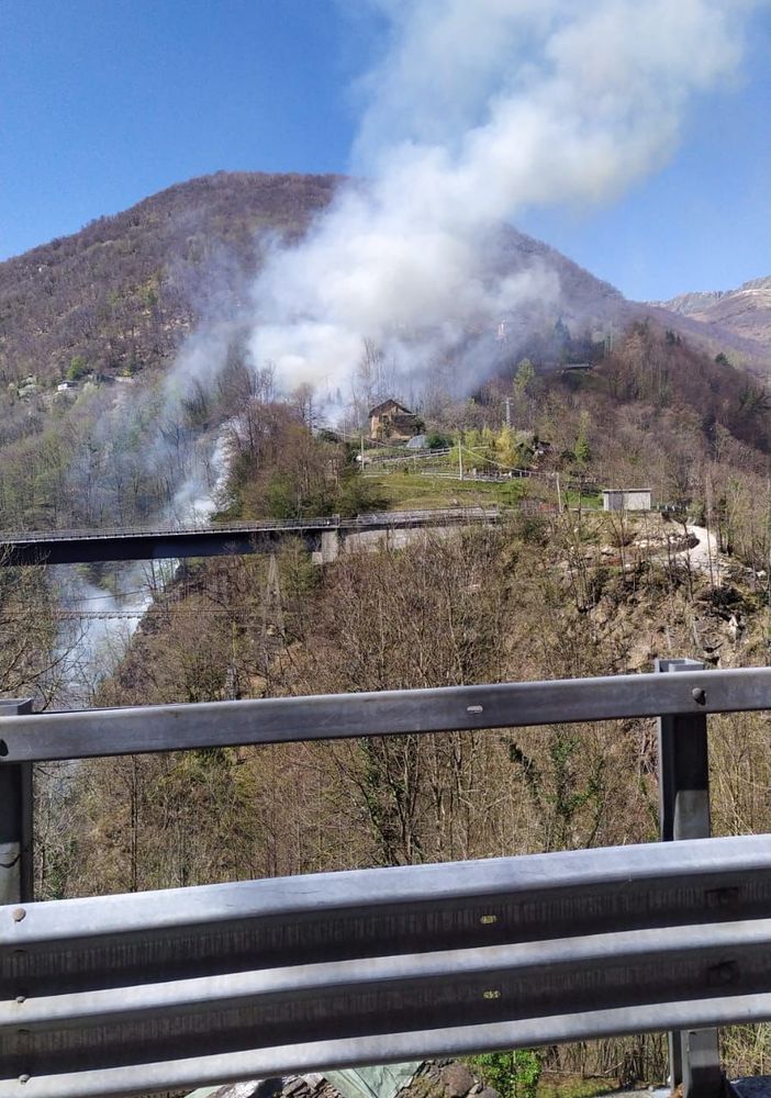 Spento l'incendio in Cannobina