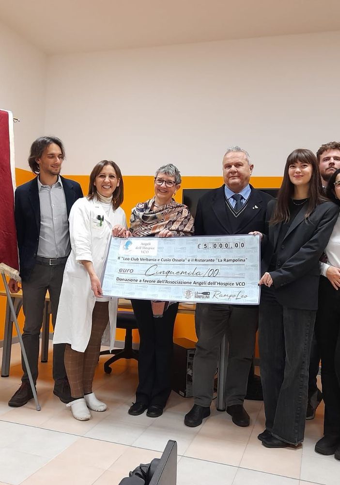 Cinquemila euro dal Leo Club per la nuova terrazza dell’hospice San Rocco