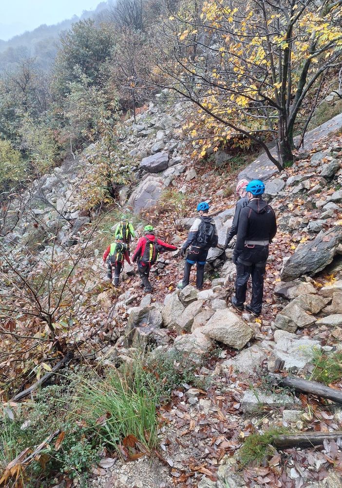 Salvati dal Soccorso Alpino i tre escursionisti bloccati sulla ferrata FOTO
