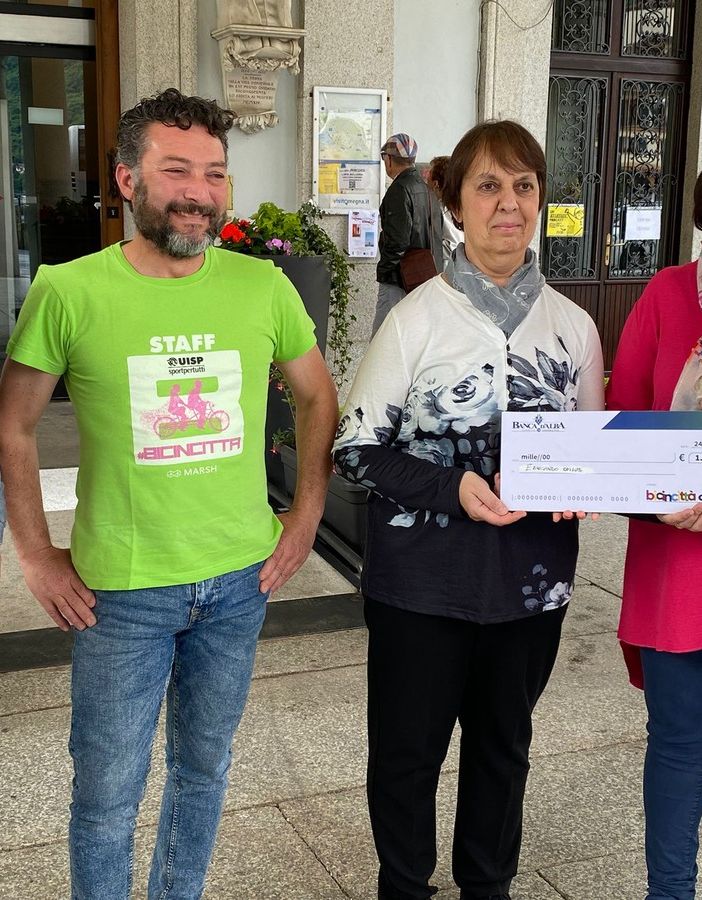 Una donazione di mille euro a Educando Onlus grazie a Bicincittà