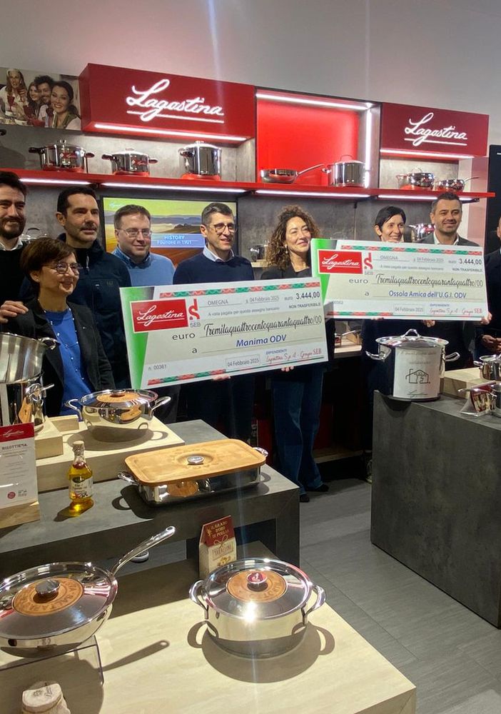 Lagostina, donati quasi settemila euro grazie all'iniziativa benefica dei dipendenti
