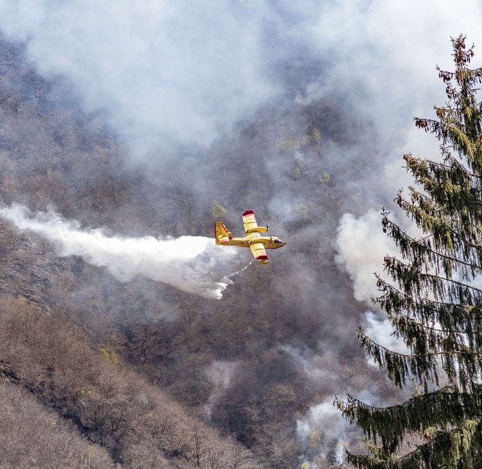 Incendio valle Cannobina: persistono alcuni focolai ma la situazione è sotto controllo
