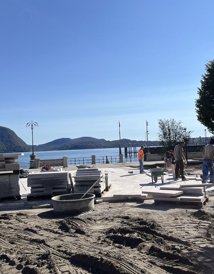 Nuovo lungolago di Intra, proseguono i lavori nel cuore di Verbania