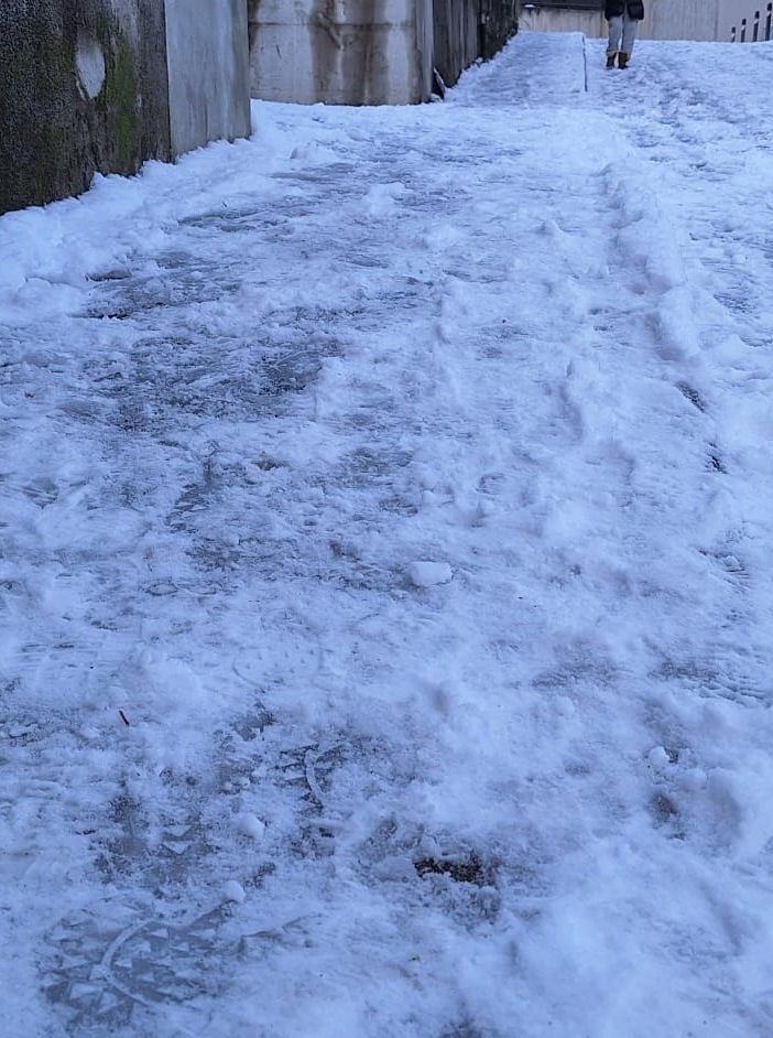 Strada ghiacciata all'asilo Bialetti: la protesta dei genitori VIDEO