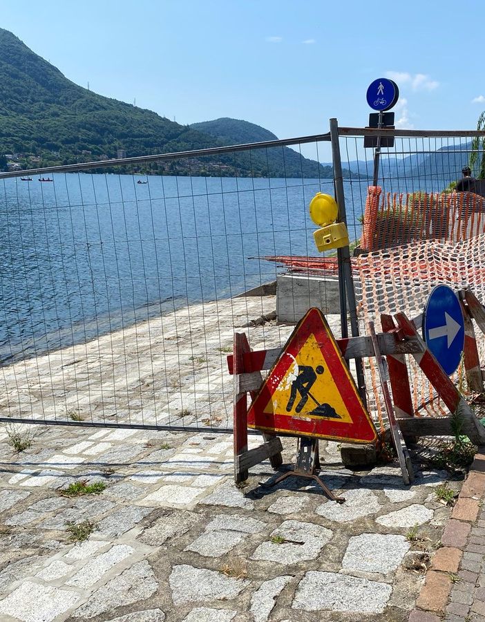 Ancora ritardi per la posa del nuovo pontile a Omegna