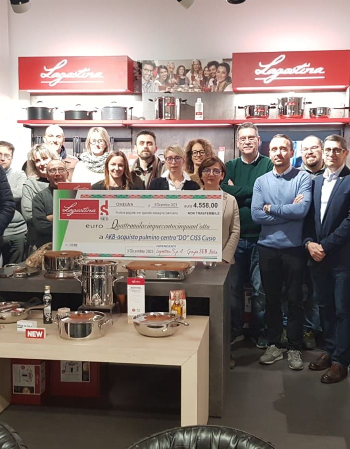 Gruppo Lagostina-Seb, raccolti più di 4000 euro per l'associazione Kenzio Bellotti