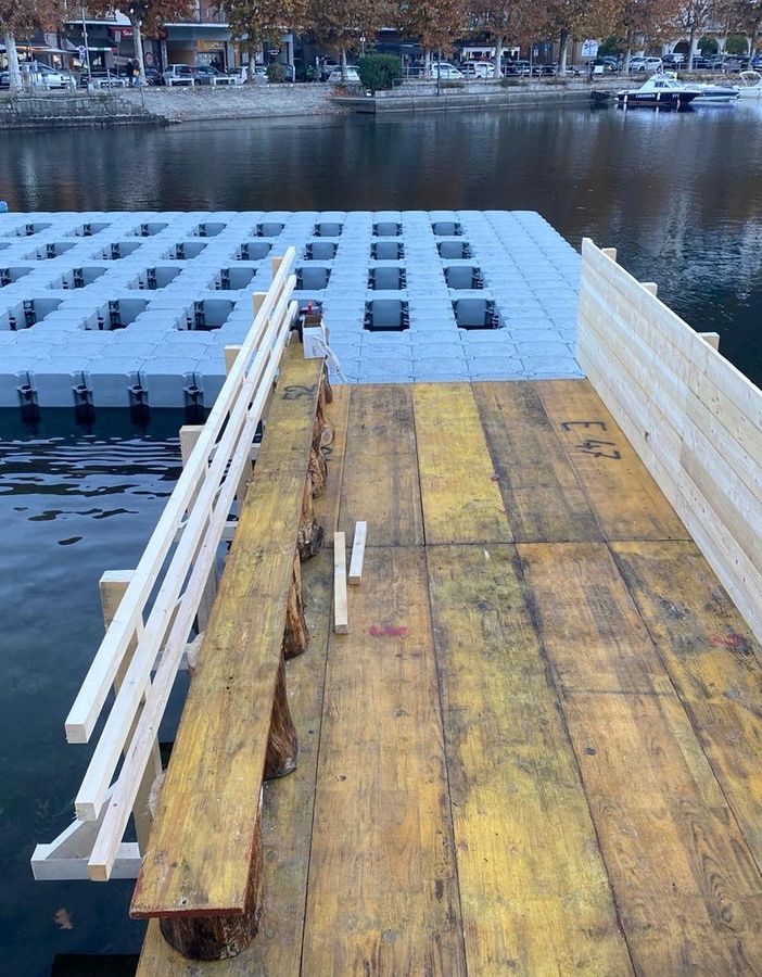 A Omegna prende forma l'attesissima pista di pattinaggio sul lago