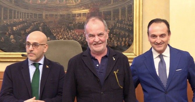 Il ministro Calderoli in Regione col presidente Cirio Il ministro Calderoli in Regione col presidente Cirio