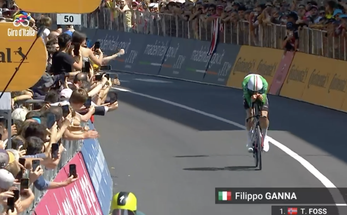 Top Ganna è tornato il re della velocità, sua la crono Castiglione delle Stiviere-Desenzano