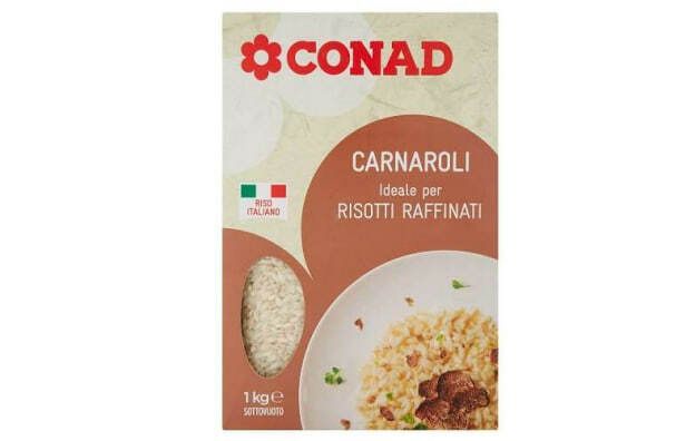Allerta alimentare, ritirato lotto di riso carnaroli Conad