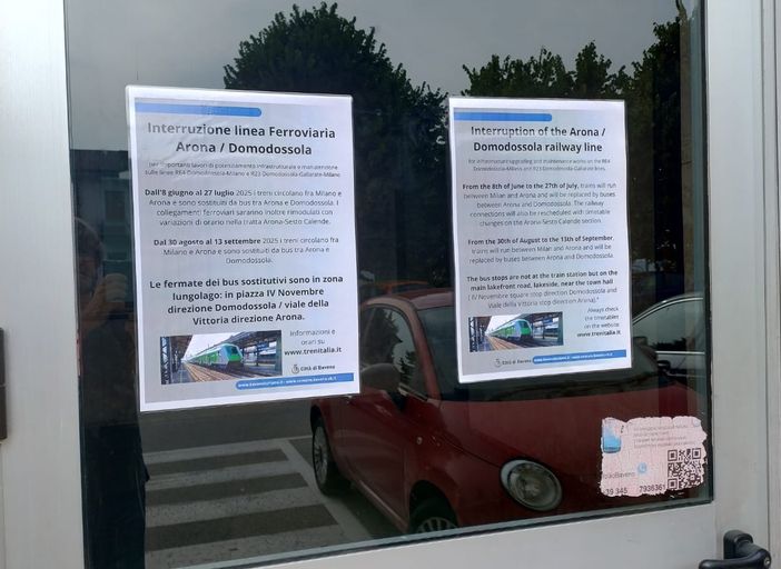 Interruzione della linea Domodossola-Milano, Baveno denuncia: "Nessuna comunicazione da parte di Rfi"