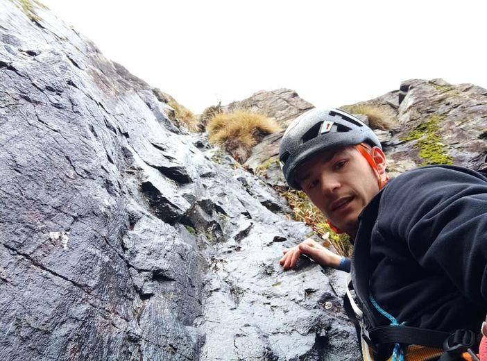 Il giovane alpinista Luca Favaretto al circolo di Cavandone