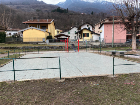Un'area attrezzata per fare sport al parco di Ramate