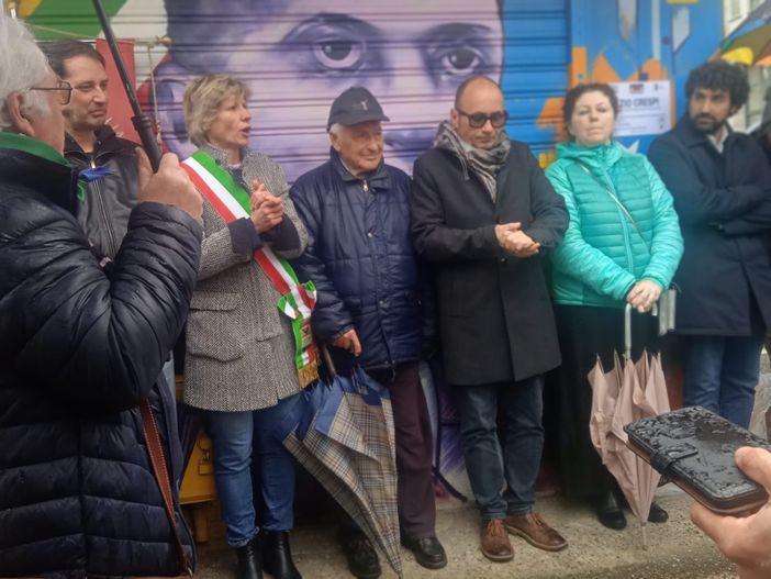 Inaugurata l'opera di street art dedicata al partigiano Cinella Inaugurata l'opera di street art dedicata al partigiano Cinella