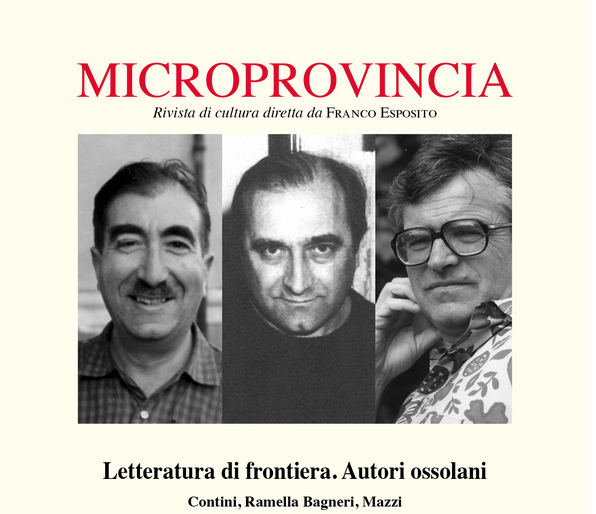 Microprovincia dedica un numero a Contini, Mazzi e Ramella Bagneri