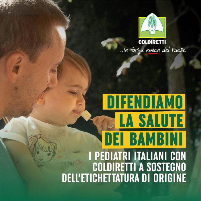 Coldiretti: obbligo d’indicare l’origine geografica anche su tutti gli alimenti destinati ai bambini Coldiretti: obbligo d’indicare l’origine geografica anche su tutti gli alimenti destinati ai bambini