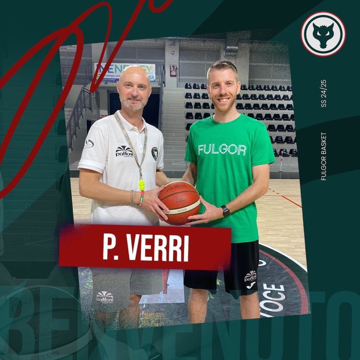 Paolo Verri farà parte dello staff tecnico del Settore Giovanile Fulgor Basket Paolo Verri farà parte dello staff tecnico del Settore Giovanile Fulgor Basket