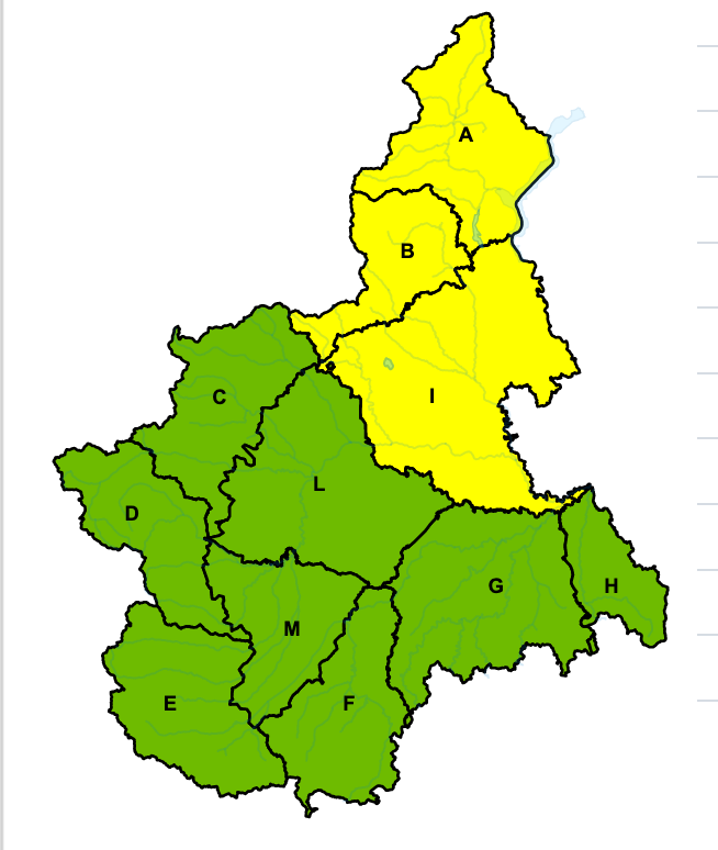 In arrivo forti temporali sul nord del Piemonte